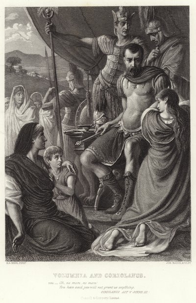 Volumnia und Coriolanus, Coriolanus, Akt V, Szene III von Herbert Alfred Bone